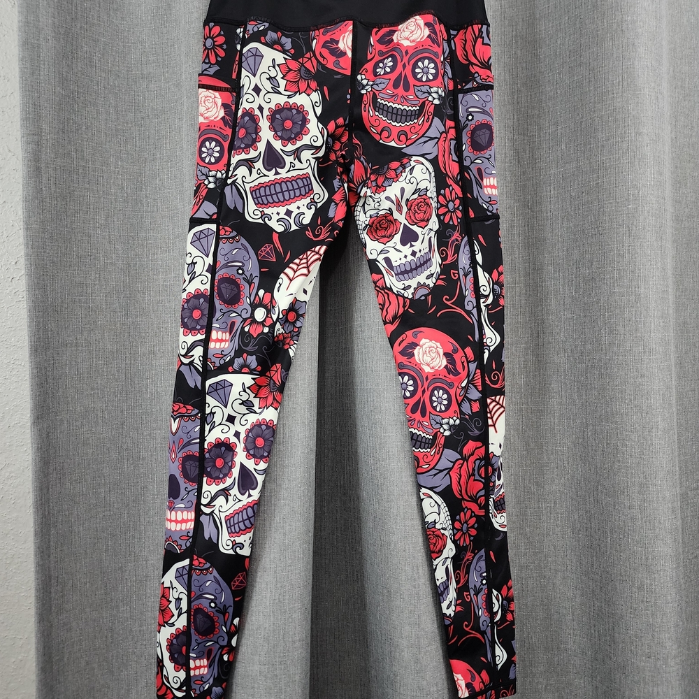 Constantly Varied Gear Skull Leggings - Black and Red